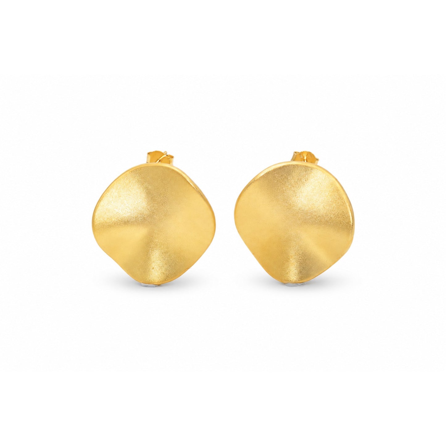 Organic Freeform Disc Stud Earring