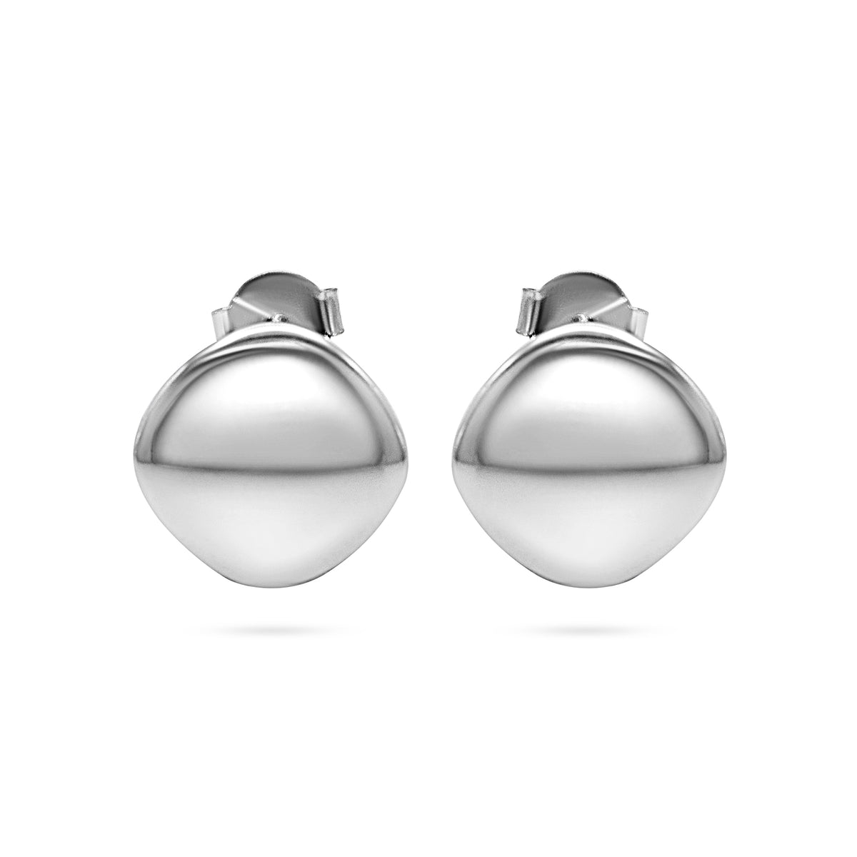 Oval Disc Stud Earring
