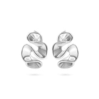 Sculpted Ribbon Swirl Stud Earring image