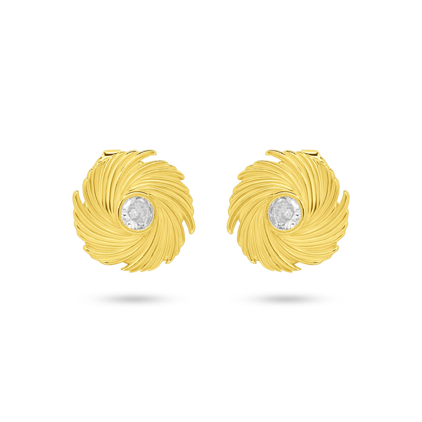 Swirl Design Stud Earrings