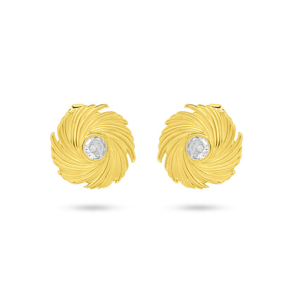 Swirl Design Stud Earrings