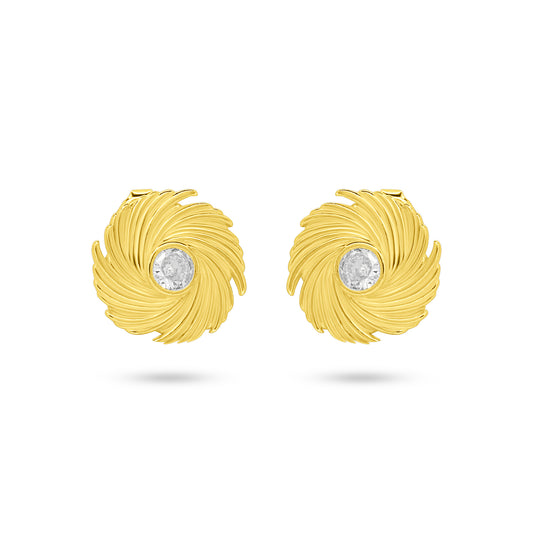 Swirl Design Stud Earrings