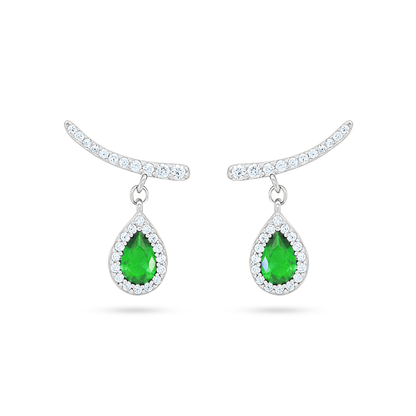 Emerald Elegance Drop Earrings