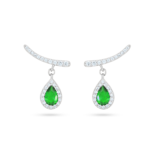 Emerald Elegance Drop Earrings