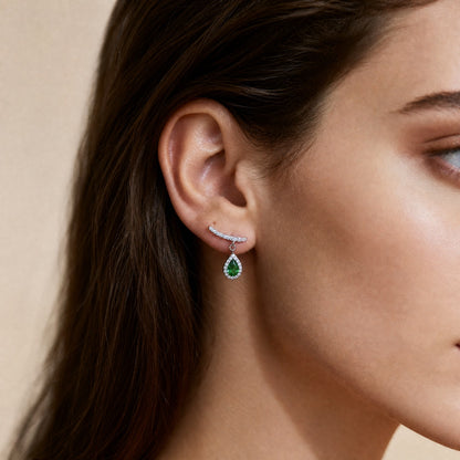 Emerald Elegance Drop Earrings