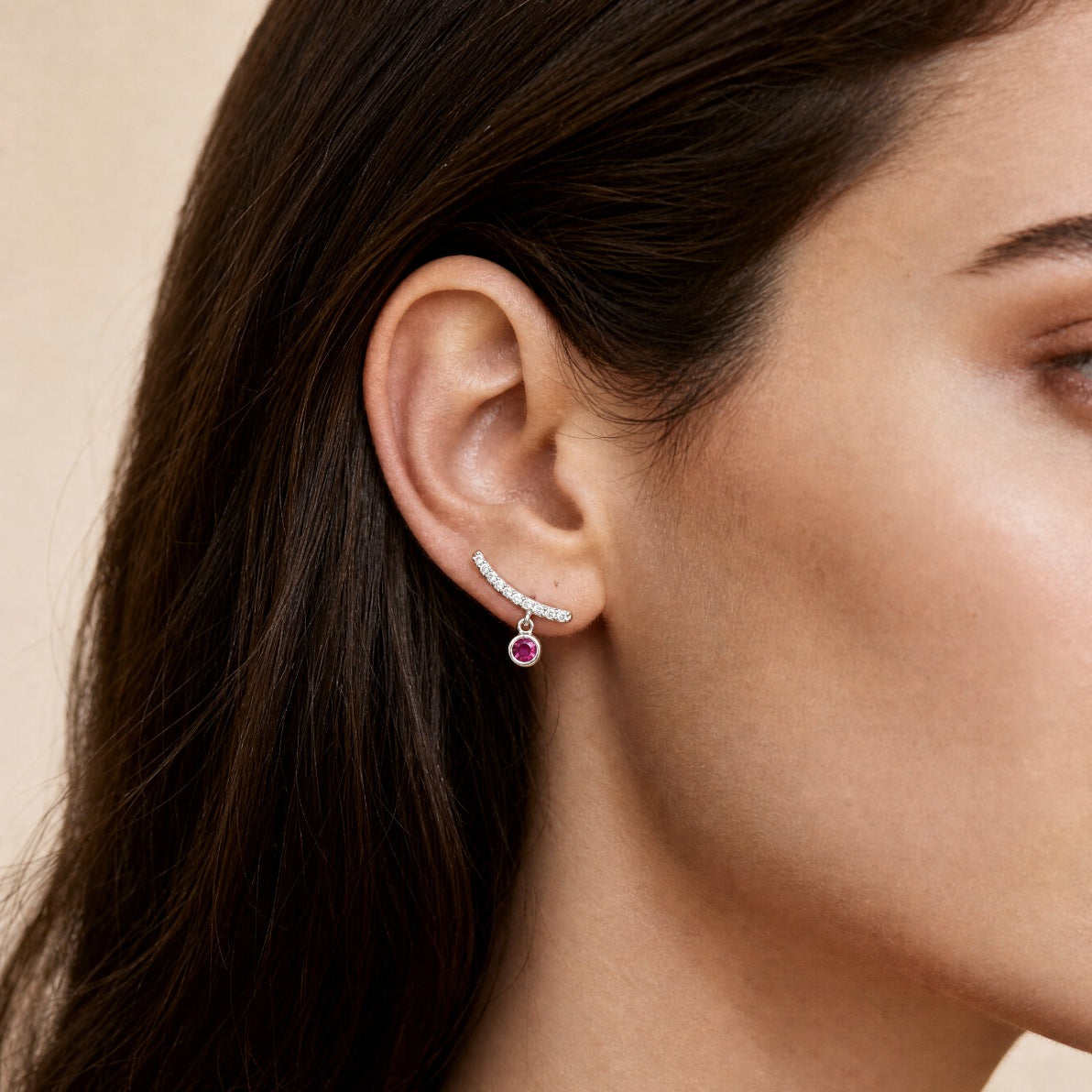 Elegant Drop Green Zircon Earrings