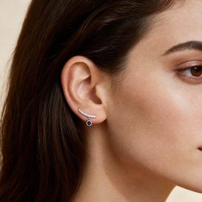 Elegant Drop Green Zircon Earrings