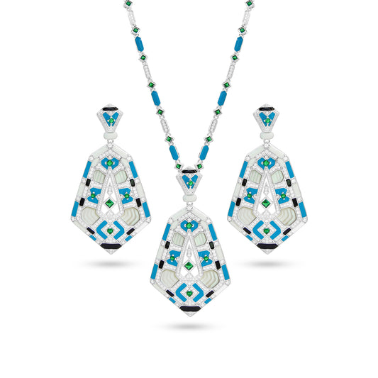 Sapphire Geometric Elegance Set