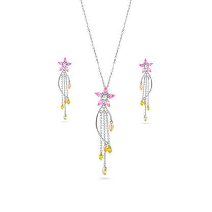 Floral Cascade Pendant Set