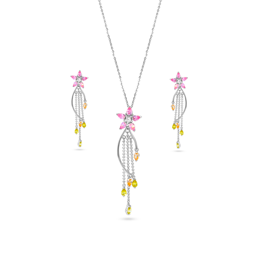 Floral Cascade Pendant Set