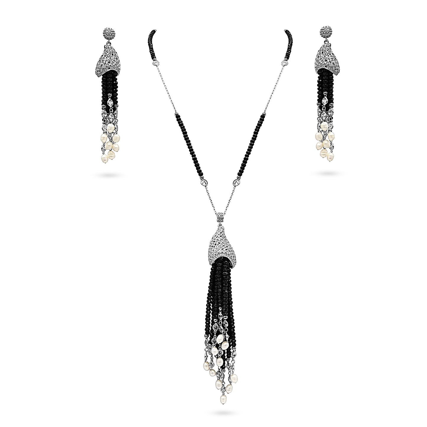 Midnight Tassel Cascade Set