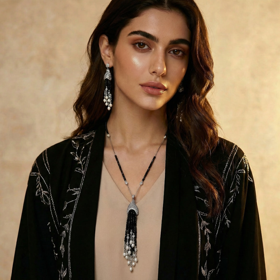 Midnight Tassel Cascade Set