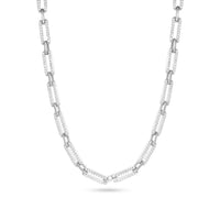 Sparkling Pavé Link Necklace and Bracelet Set image