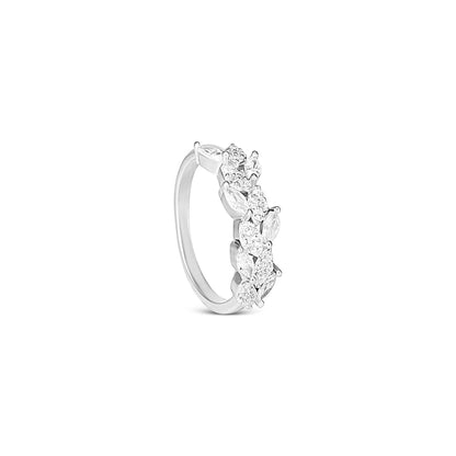 Elegant Leaf Design Sterling Silver Jewelry Set