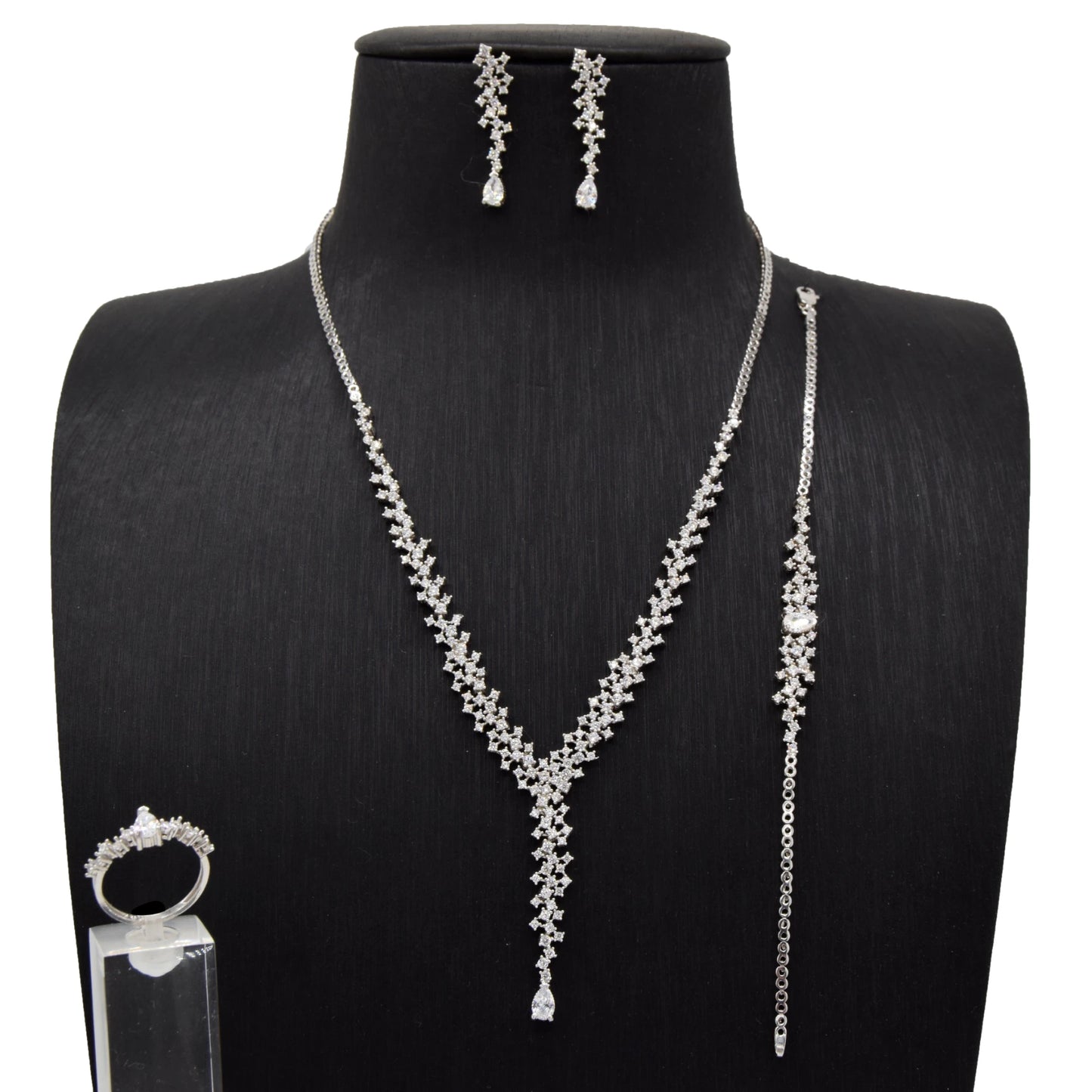 Radiant Cascade Sterling Silver Set