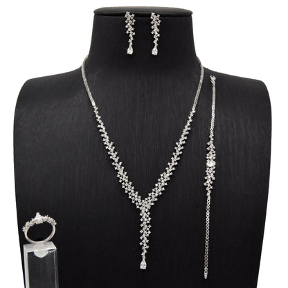 Radiant Cascade Sterling Silver Set
