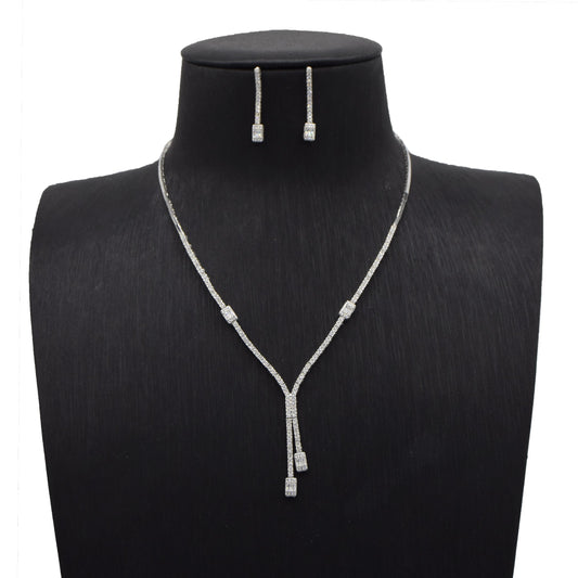 Elegant Cascade Silver Set