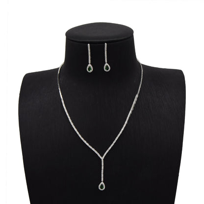Elegant Drop Necklace and Earring Set