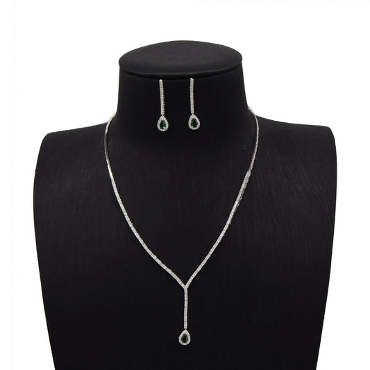 Elegant Drop Necklace and Earring Set