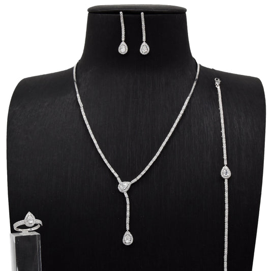 Elegant Drop Necklace and Earring Set