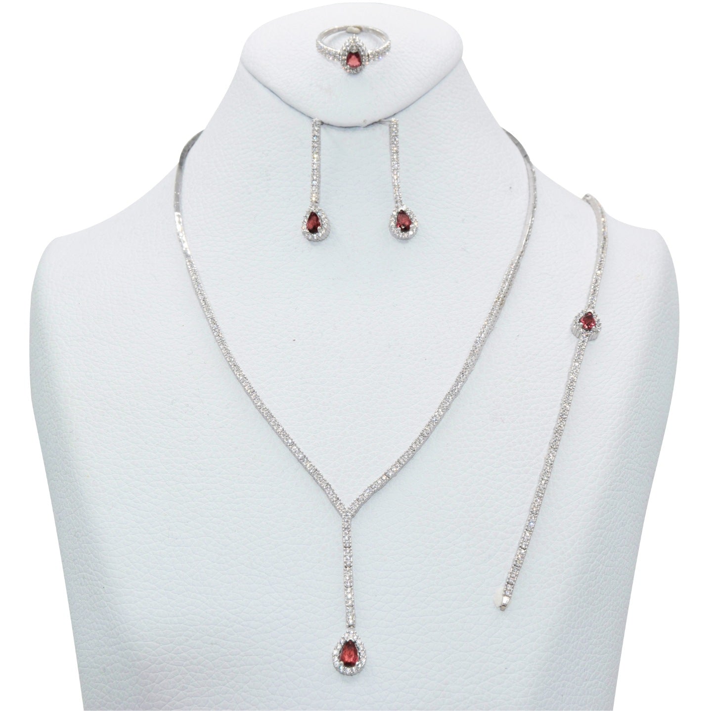 Elegant Drop Necklace and Earring Set