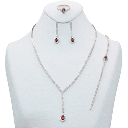 Elegant Drop Necklace and Earring Set