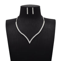Radiant V-Shape Necklace and Earring Set image