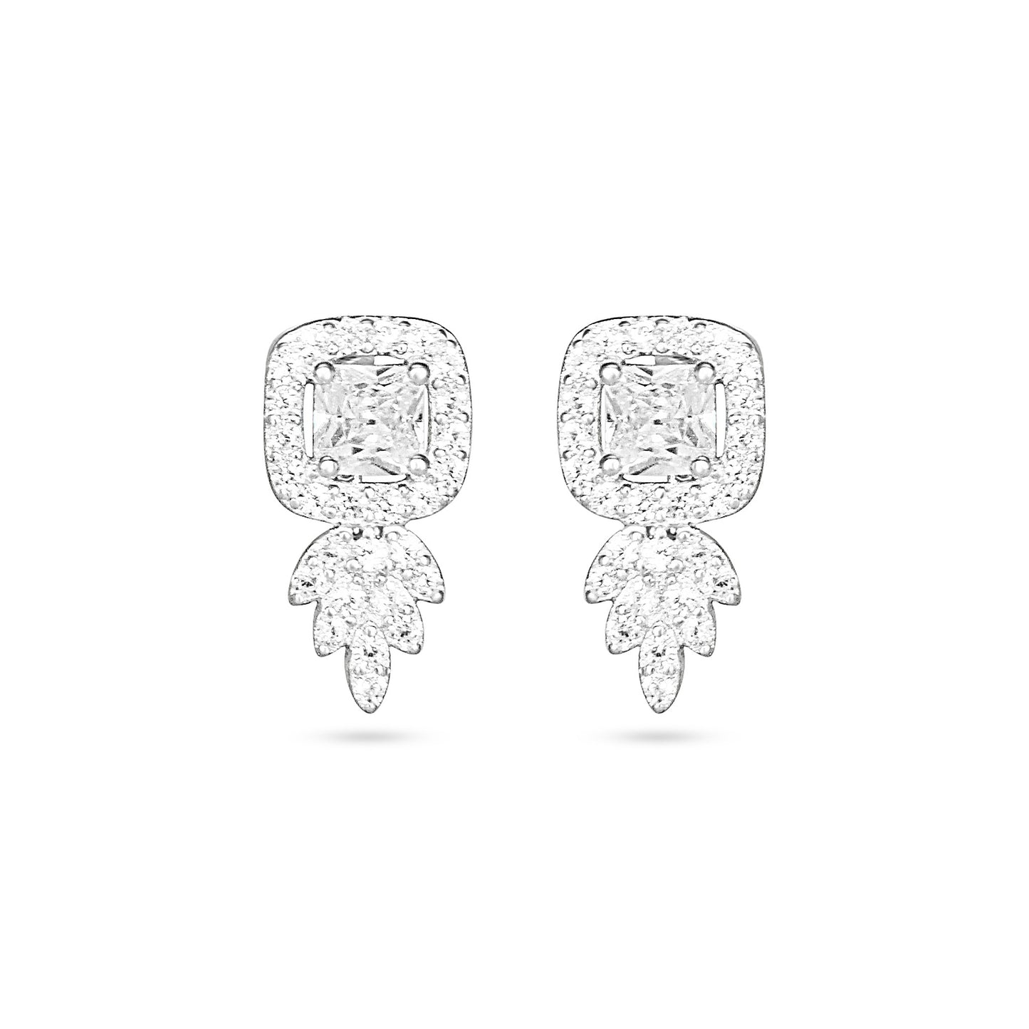 Elegant Zircon & Silver Jewelry Set