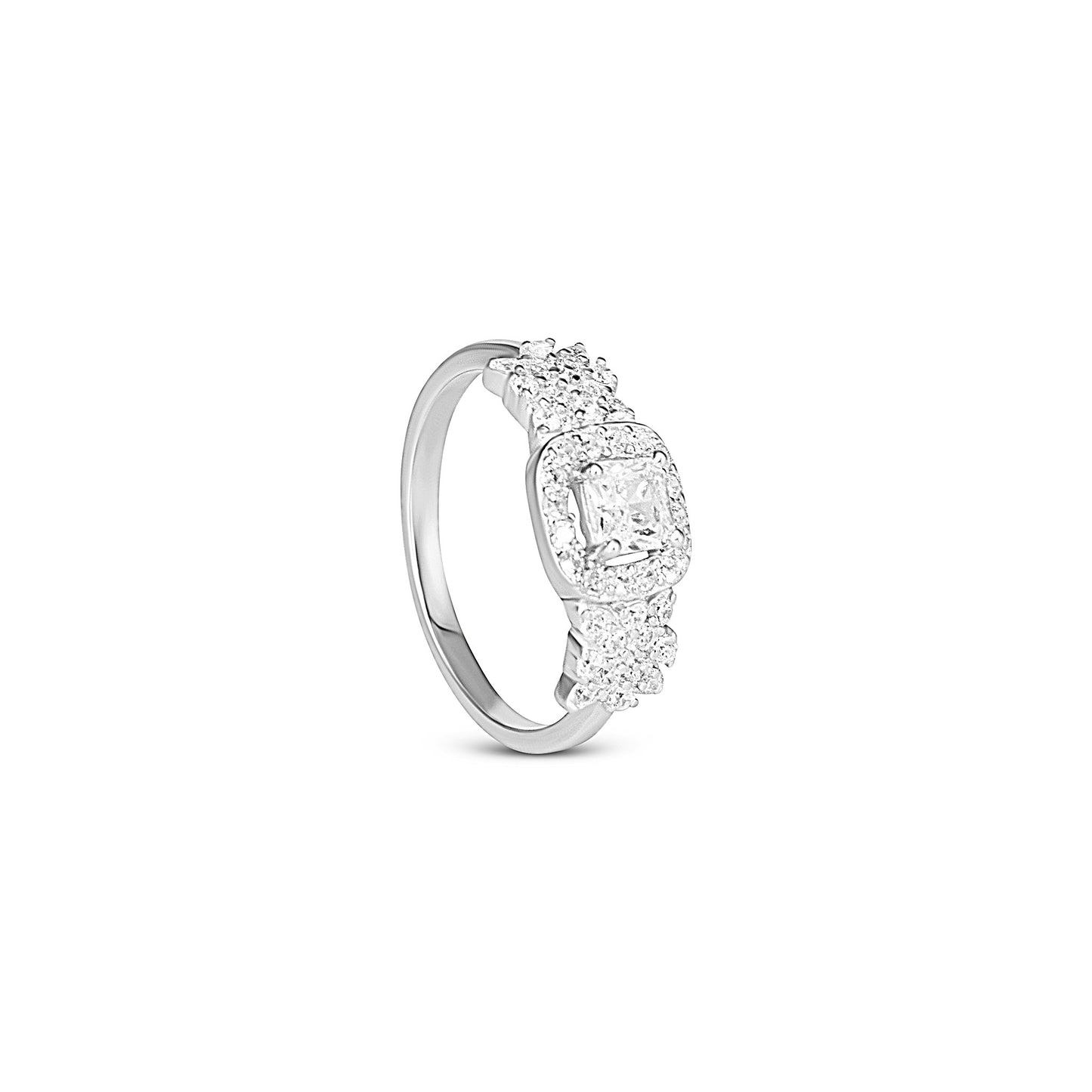 Elegant Zircon & Silver Jewelry Set