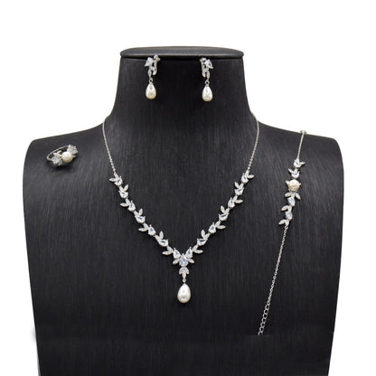 Elegant Pearl Blossom Set