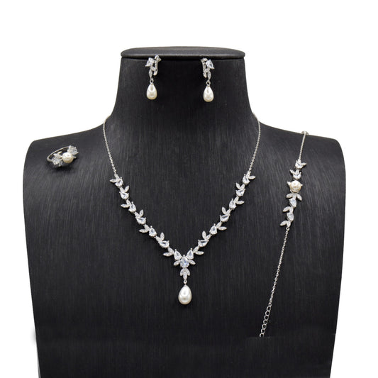 Elegant Pearl Blossom Set