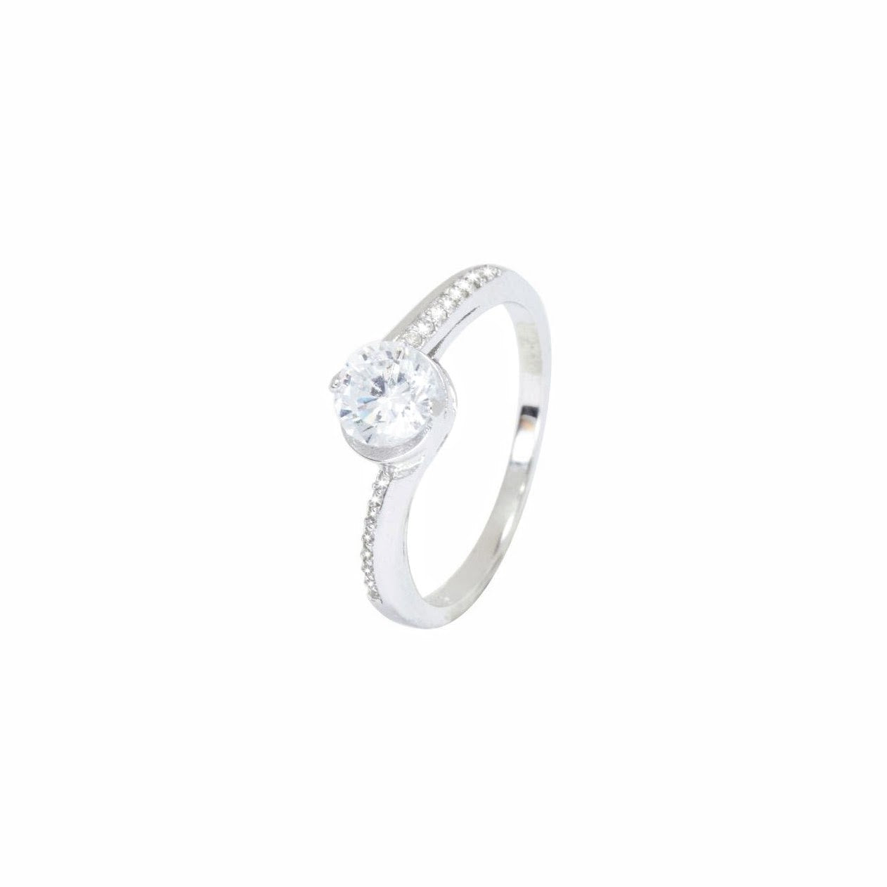 Solitaire-silver-ring