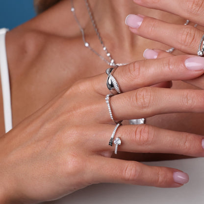 Heart Arrow Pavé Wrap Ring