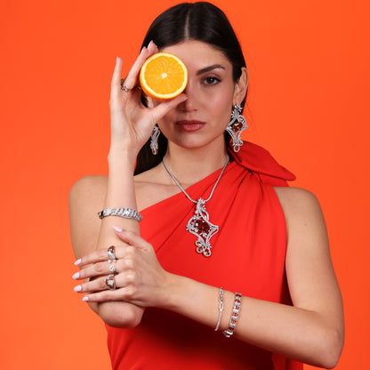 Baguette Pavé Statement Bangle