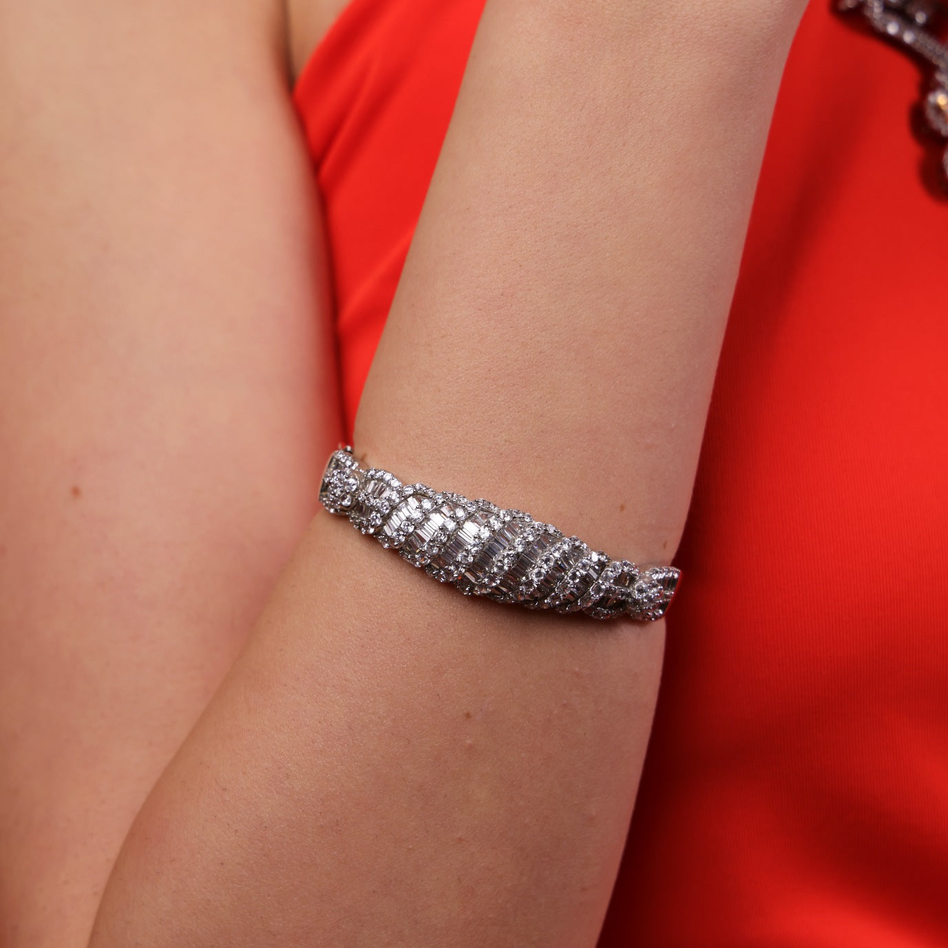 Baguette Pavé Statement Bangle