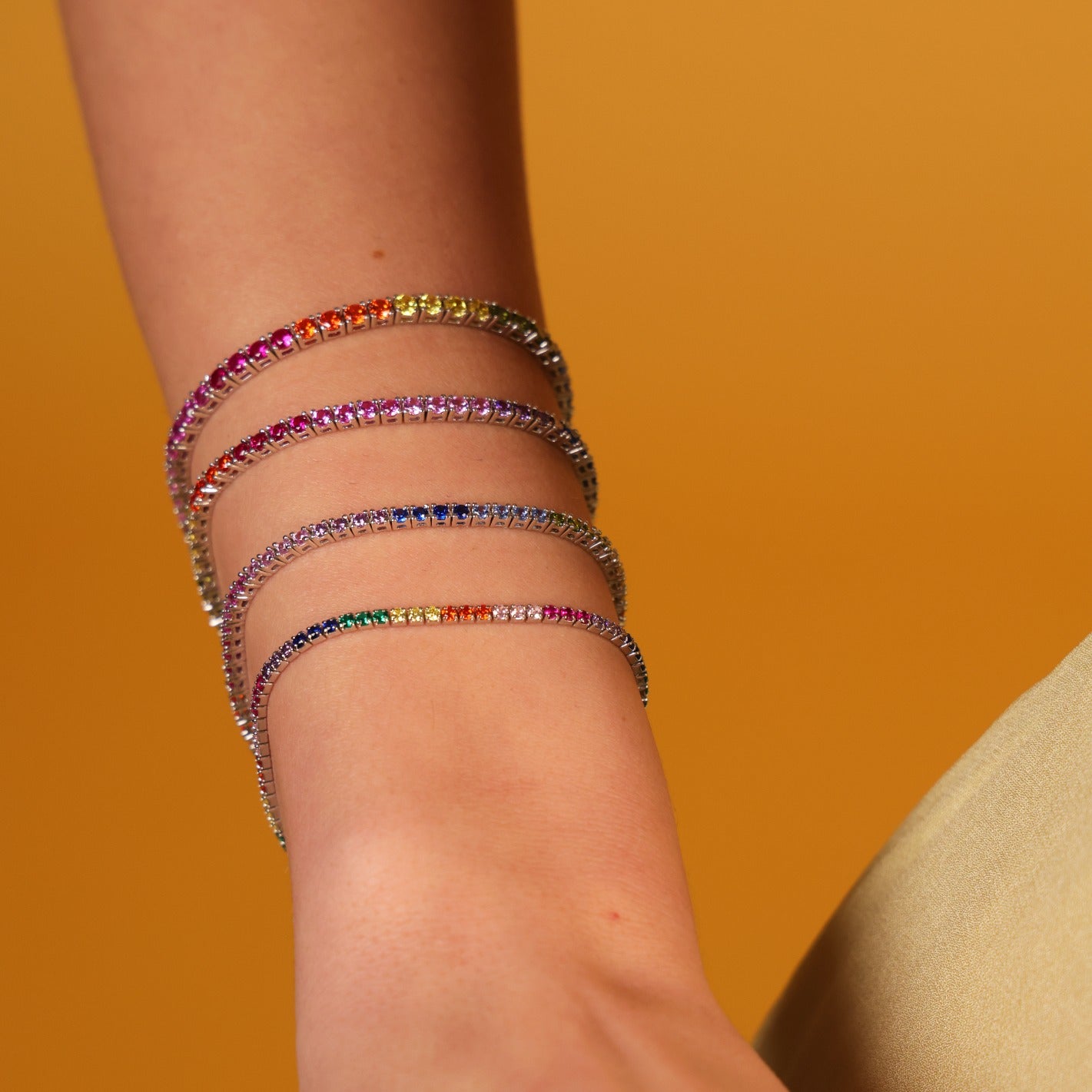 Rainbow Tennis Bracelet 3 mm