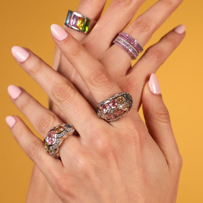 Pastel Mosaic Dome Ring