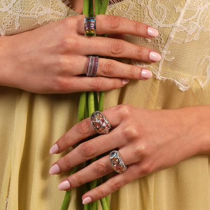 Pastel Mosaic Dome Ring