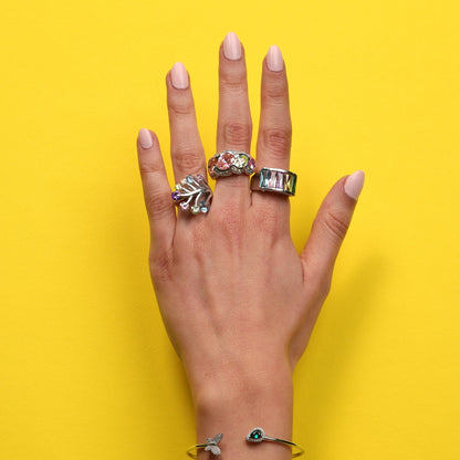 Colorful Leaf Ring