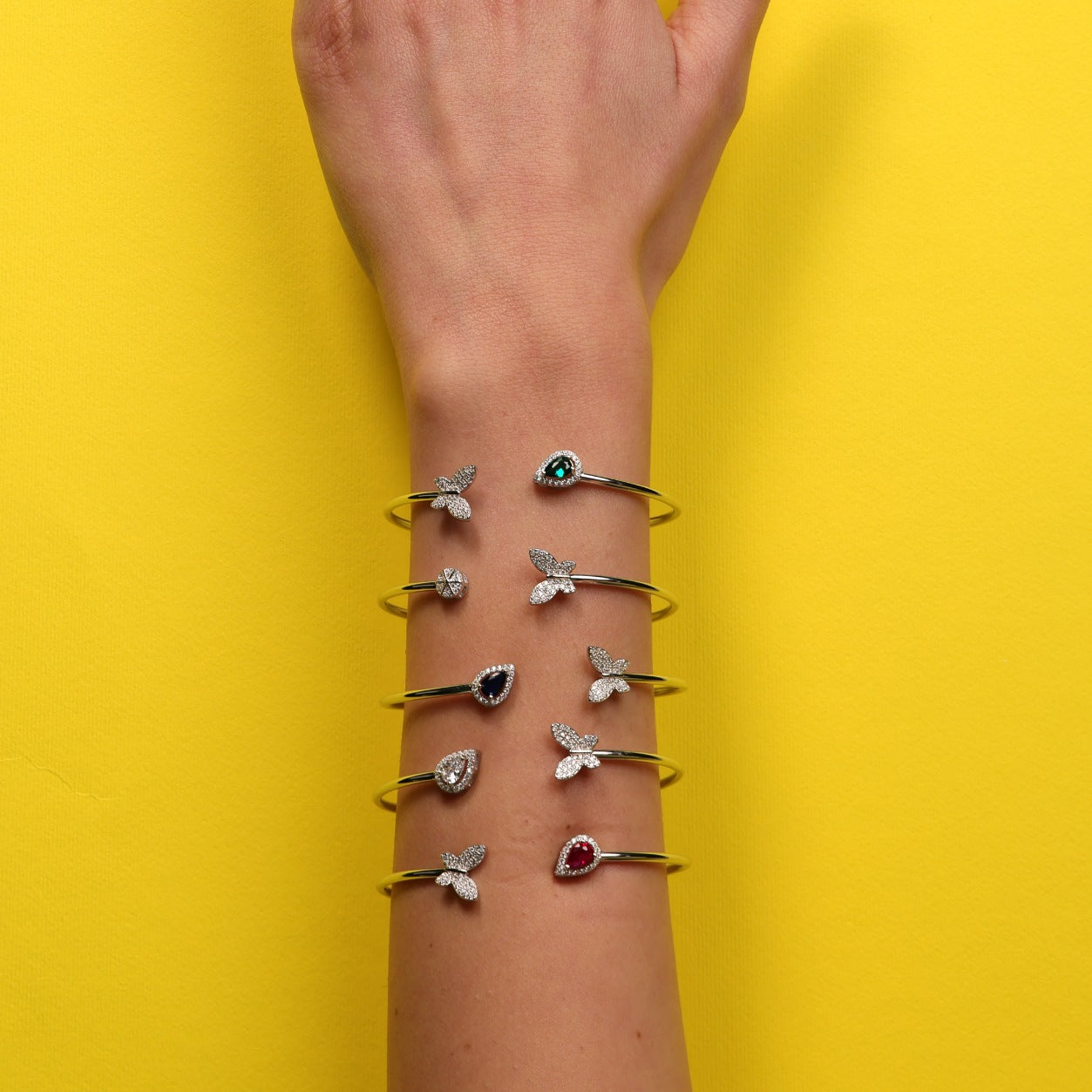 Butterfly Teardrop Dual Form Bangle