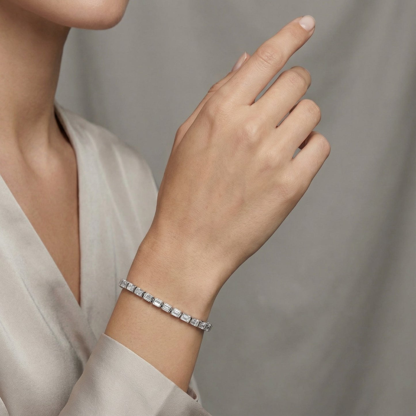 Elegant Square Tennis Bracelet