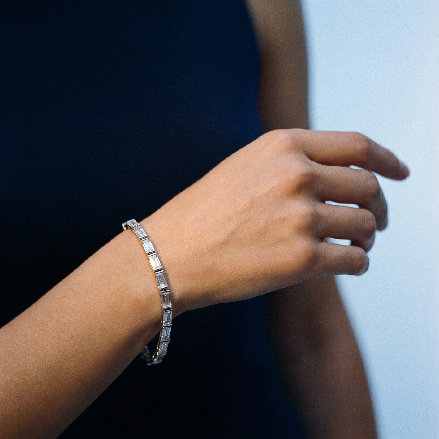 Elegant Baguette Stone Tennis Bracelet