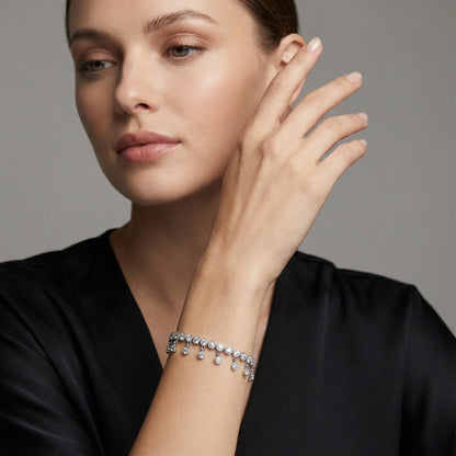 Dazzling Drop Charm Bracelet