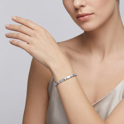 Elegant Baguette & Round Tennis Bracelet