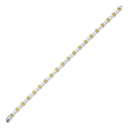 Golden X Tennis Bracelet