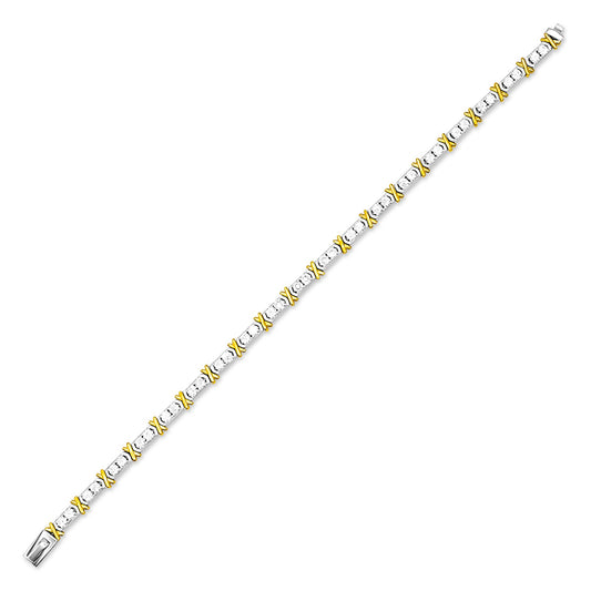 Golden X Tennis Bracelet