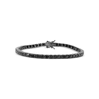 Double Black Tennis Bracelet - 3 mm image