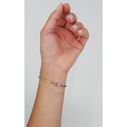 Rainbow Tennis Bracelet - 2 mm