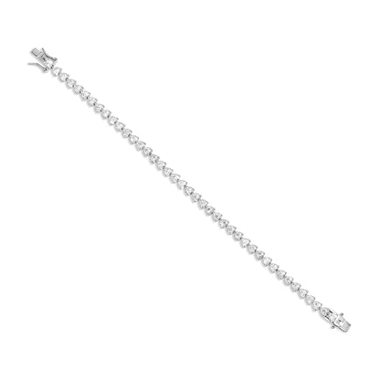 Heart Shaped Tennis Bracelet - 4 mm