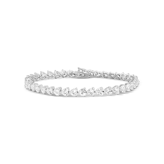 Heart Shaped Tennis Bracelet - 4 mm